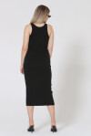 Ribbed American neckline dress - 4