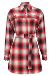 Short check shirt dress - 1