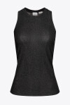 Lurex ribbed armhole tank top - 4