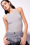 Lurex ribbed armhole tank top - 3