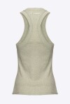 Lurex ribbed armhole tank top - 2