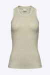 Lurex ribbed armhole tank top - 3