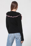 V-neck sweater with 100% cashmere decoration - 4