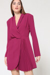 Wrap dress with pleated insert - 3