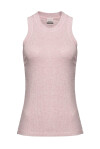 Lurex ribbed armhole tank top - 1