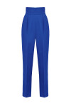 High-waisted trousers in stretch crêpe - 1