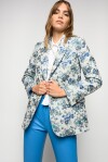 Blazer in broccato floreale - 4