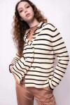 Blazer in maglia a righe - 4