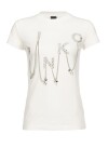 T-shirt jersey stretch con dettaglio gioiello - 1