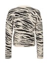 Maglia in eco cotone jacquard con stampa tigre - 2