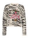 Maglia in eco cotone jacquard con stampa tigre - 1