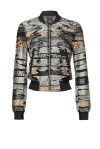 Bomber in tulle ricamo paillettes - 1