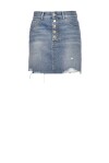 Minigonna in denim con strappi - 1