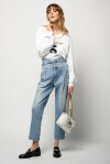 Jeans chinos con vita alta a bustier - 3