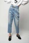 Jeans chinos con vita alta a bustier - 4