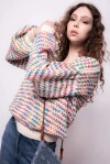 Pullover maglia multicolor - 4