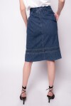 Gonna longuette in denim con cintura - 2