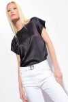 Blusa in satin stretch - 4