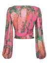 Blusa con stampa wallpaper flower - 2