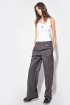 Pantaloni wide lag con vita elasticizzata - 3