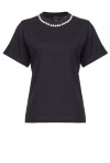 T-shirt con cristalli a collana - 1