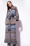 Cardi-coat jacquard misto alpaca - 4