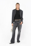 Jeans wide leg denim black - 4