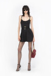 Mini dress spalline sottili con cintura - 4