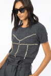 Maglia in lana con strass - 4