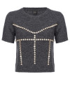 Maglia in lana con strass - 1