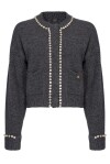 Cardigan in lana con strass - 1