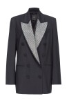 Blazer doppiopetto rever strass - 1