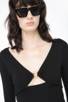 Maglia a costine in lana stretch con cut out - 3