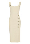 Sheath dress in linen canvas - 1