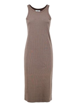 Ribbed American neckline dress