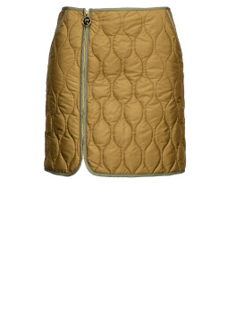 Quilted miniskirt in technical canvas