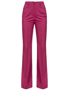 Pantaloni flare stretch in lana tecnica