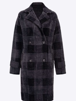 Cappotto jacquard macro check