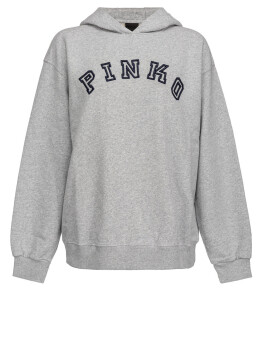 Felpa in cotone organico con logo Pinko