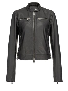 Giacca biker in nappa soft