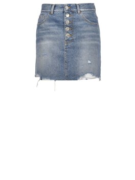 Minigonna in denim con strappi