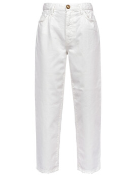 Pantaloni mom-fit bull di cotone