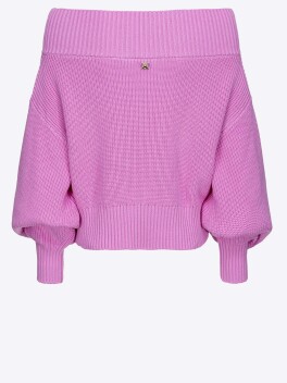 Pullover costa inglese con spalle scoperte