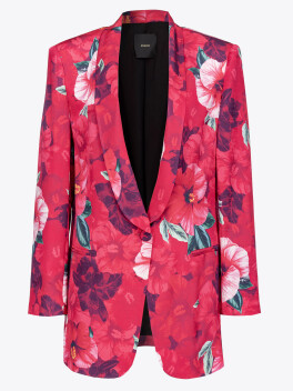 Blazer stampa hibiscus