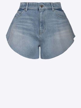 Shorts butterfly in denim bleach