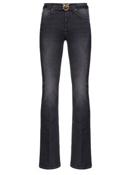 Jeans flare-fit in denim black stretch