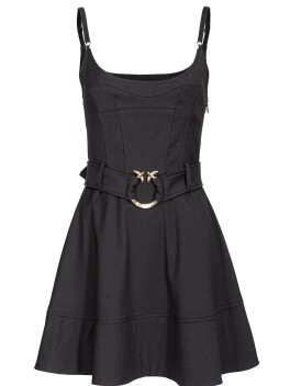 Mini dress spalline sottili con cintura