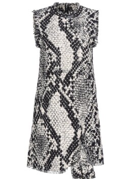 Mini dress snake jacquard