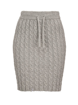 Cable knit miniskirt