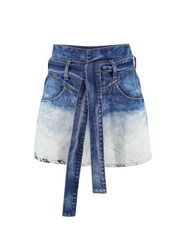 Degradè shorts with belt at the waist